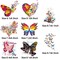 8 Large Sheets Colorful Butterfly Iron on Stickers Patches Cute Flying Animal Heat Transfer Stickers Decals DIY T-Shirt Jeans Backpacks Families Clothing Hat Decoration Applique